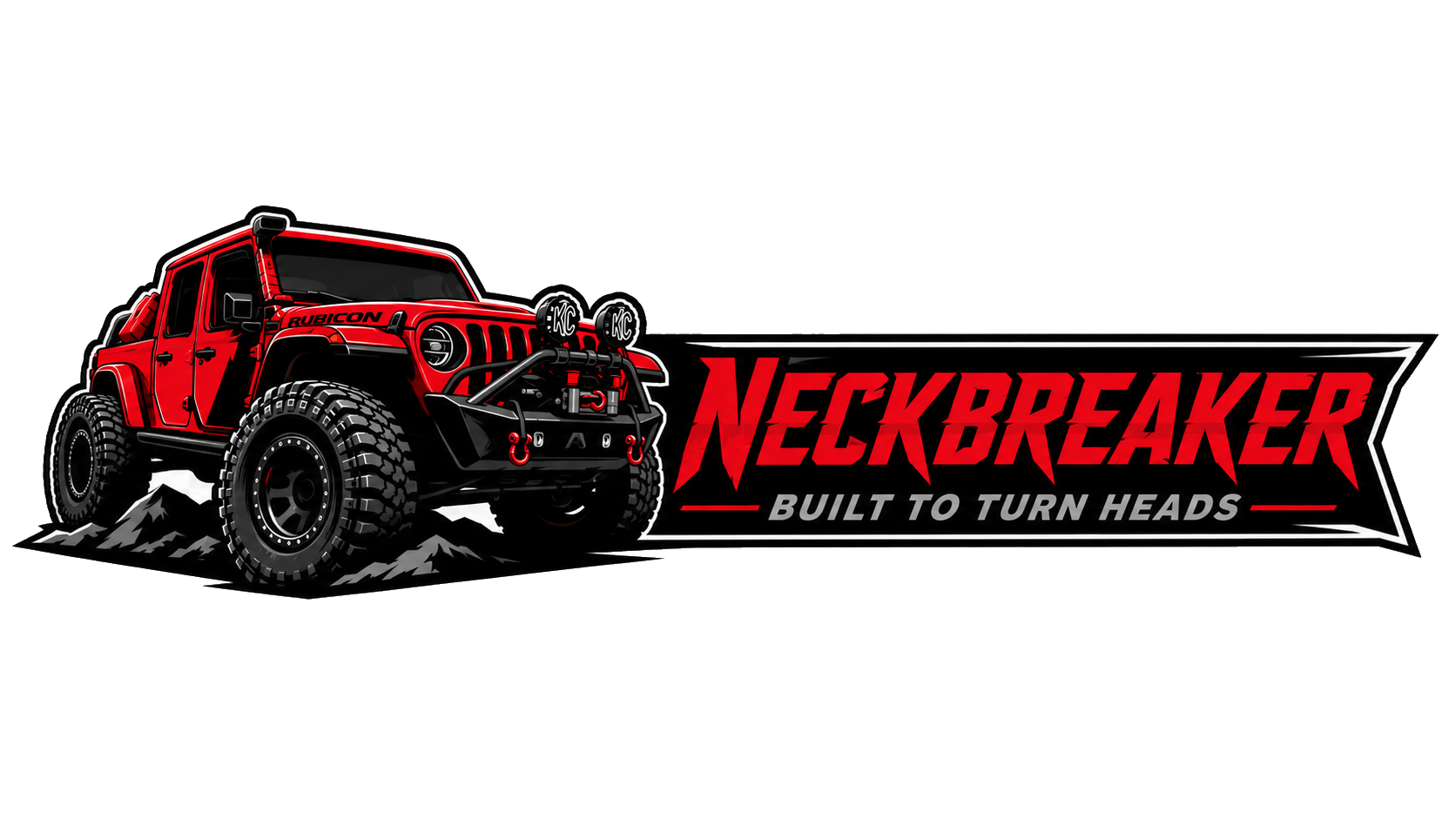 NeckBreaker Jeep Gladiator Rubicon logo - Built to Turn Heads